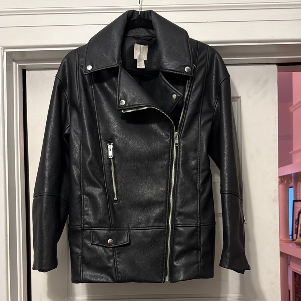 H&M Black Leather Women's Jacket